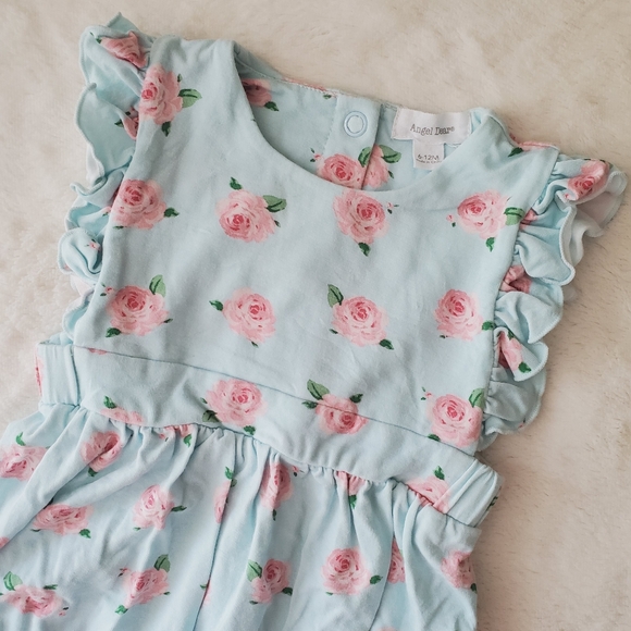 Angel Dear Petite Rose Ruffle Sunsuit - Picture 3 of 11